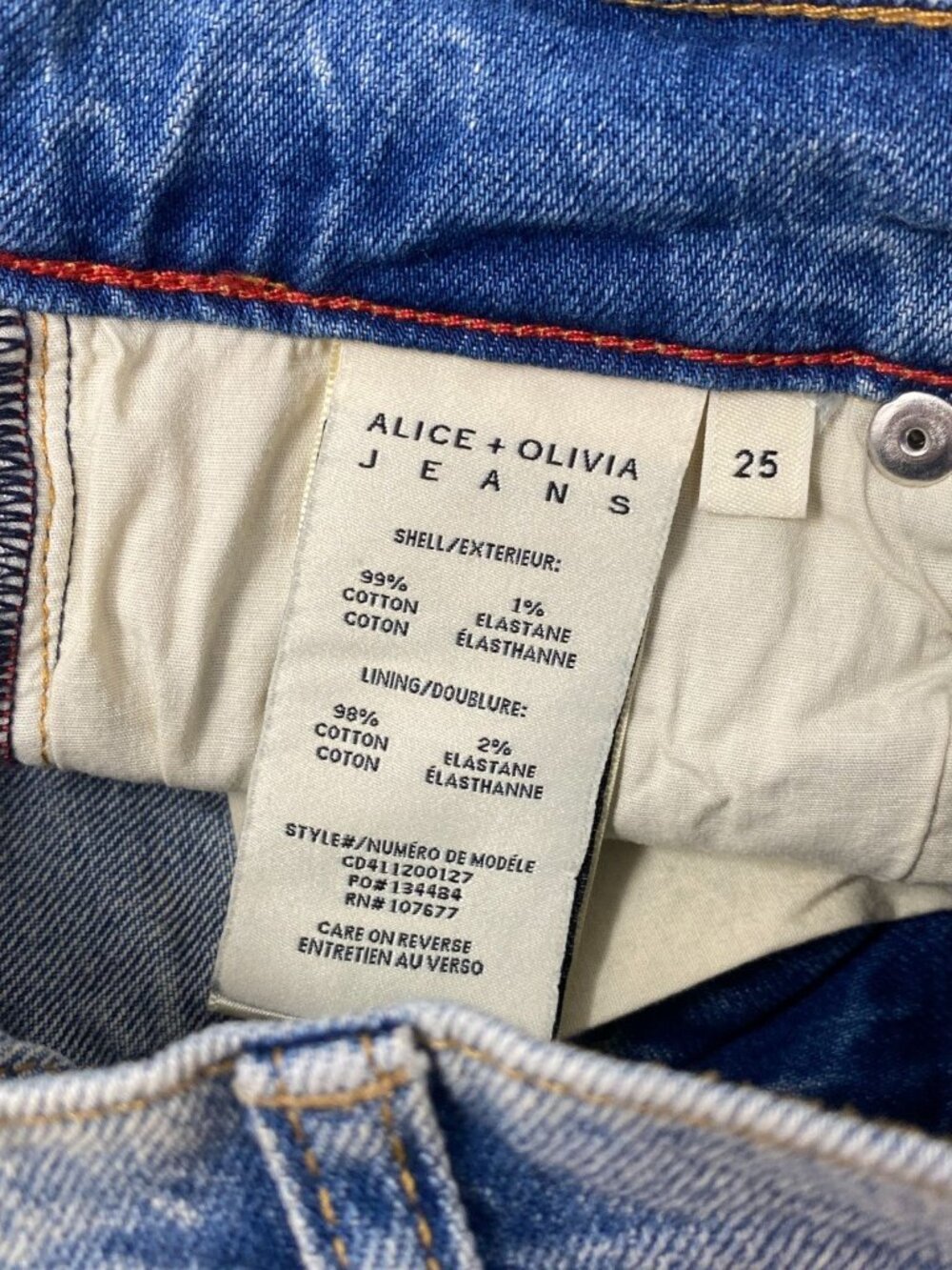 Alice + Olivia Driggs Sierra Light Blue Baloon Jeans 25 - Picture 10 of 11